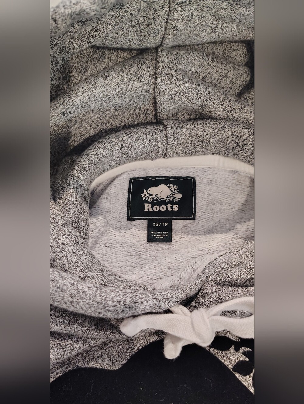 Roots Gray Crewneck Hoodie with Beaver Logo - Picture 13 of 13
